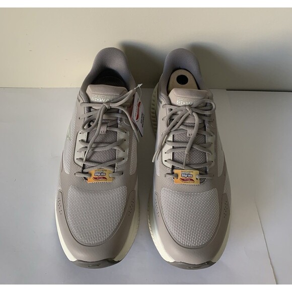 Skechers Slip ins Arch Fit Mens Extra Wide 12 Taupe Go Walk Max Cushion NIB - Picture 3 of 14